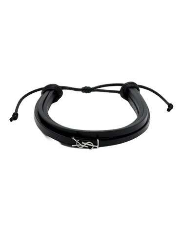 26SS 생로랑 카산드라 멀티 스트랜드 가죽 팔찌 820441 AAEKE 1000
