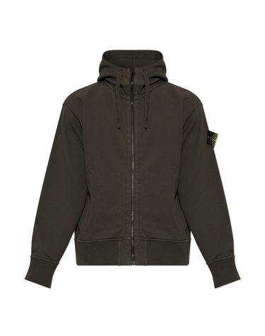 26FW 스톤아일랜드 오가닉 코튼 플리스 남성 후드 집업 L2S15 6100009 S0051 V0078