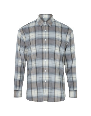 오라리 26SS 블루 그레이 슈퍼 라이트 체크 울 셔츠 A26SS01LC BLUE GRAY CHECK