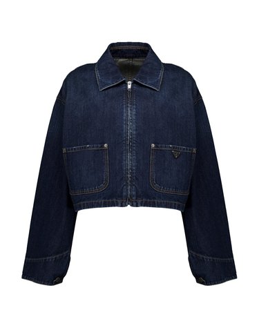 26FW 프라다 여성 크롭 데님 자켓 GFB356 19VI F0008