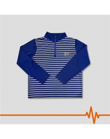 [보리보리] 아동 스트라이프 짚업티  스판티 등산복 WINGS STRIPE ZIP 블루