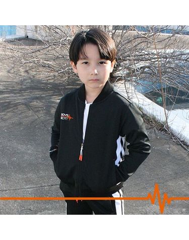[보리보리] 주니어 트레이닝복 상의 남아 여아 해롤드 트랙 자켓 블랙