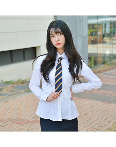 [보리보리] 고급 스판 둥근카라 블라우스 기본핏