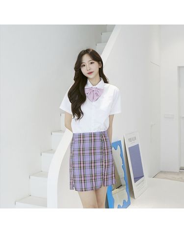 [보리보리] 심플 포켓 반팔 블라우스 교복셔츠 교복 학생복