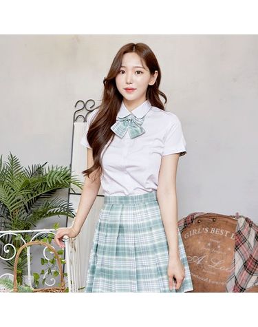 [보리보리] 그린블루 스커트 리본타이 SET 교복 학생복