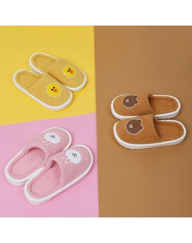 [보리보리] 브라운앤프렌즈 뽀글 슬리퍼