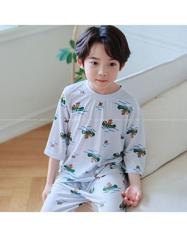 [보리보리] 바풀 PL SS43-16 아동내복 모달 7부 유아 아동 봄 실내복 잠옷 상하