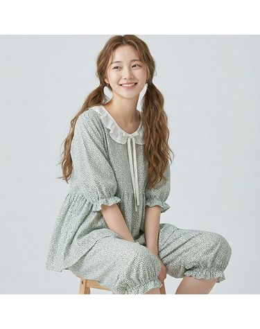 [보리보리] 바풀 DR STYL 183158 봄 여름 여성 잠옷 반팔 경량 쿨 실내복 상하세트