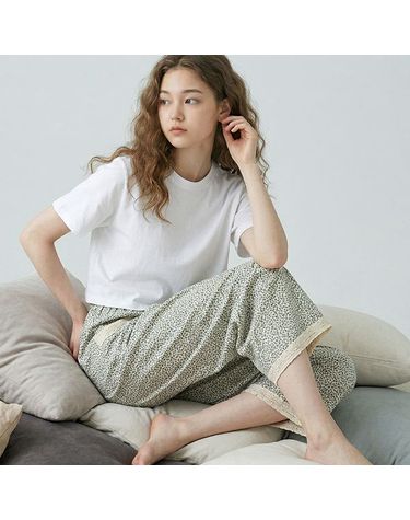 [보리보리] 바풀 DR STYL 183035 봄 여름 여성 실내바지 7부 경량 쿨 파자마 잠옷바지