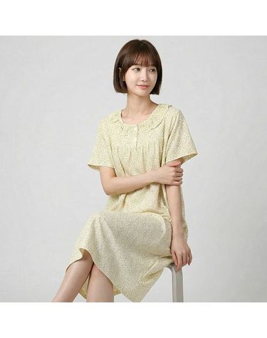 [보리보리] 바풀 TB ENNE 1812-39 여성 반팔 잠옷 원피스 봄 여름 가벼운 쿨 실내복 드레스