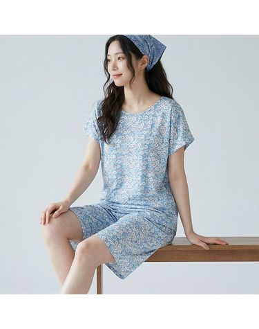 [보리보리] 바풀 SN PS 1805-0-2 인견 여성 실내복 반팔 쿨 7부 파자마 봄 여름 인견잠옷 상하
