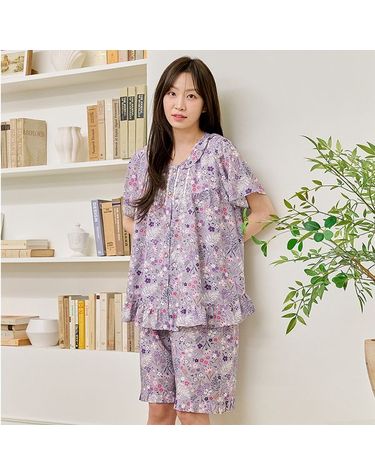 [보리보리] 바풀 CA5V14416 여성잠옷 모달 파자마 여름 반팔 잠옷 상하 그레이