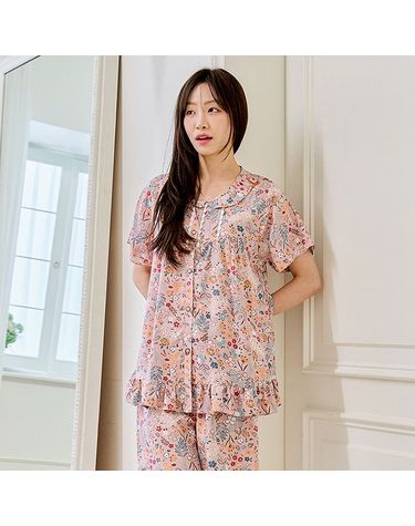 [보리보리] 바풀 CA5V14416 여성잠옷 모달 파자마 여름 반팔 잠옷 상하 피치