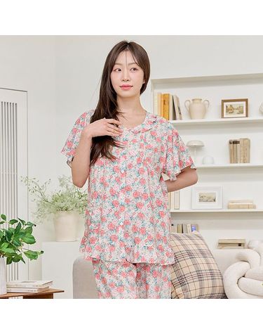 [보리보리] 바풀 CA5V14616 여성잠옷 모달 파자마 여름 반팔 잠옷 상하