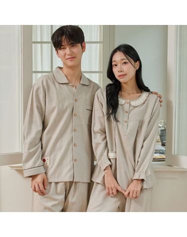 [보리보리] 잠옷 남성 여성 기모 패밀리 커플 파자마파티 신혼 선물 국산 시니어 홈웨어 크리스