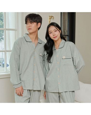 [보리보리] 남성 여성 잠옷 기모 패밀리 커플 파자마파티 신혼 선물 국산 시니어 홈웨어 크리스