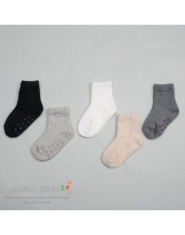 [보리보리] H베이직 골지5족 유아양말/양말세트/아기양말/신생아양말/여아양말/남아양말
