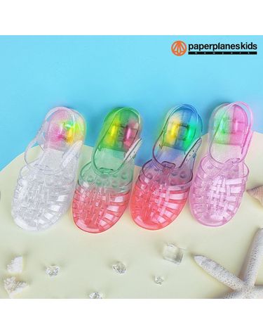 [보리보리] PK5070 아동 샌들 여름 여아 남아 어린이집 유치원 토들러 공주신발 신발 아쿠아 키즈 젤리 슈즈 물놀이 어린이 비치 라이트닝