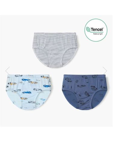 [보리보리] 모이모이 통기성 좋은 아동 속옷 레이싱카 삼각3매입 모달스판 이거하세요