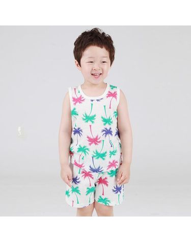 [보리보리] 1+1야자수 민소매세트/유아 아동내의 내복 여름실내복