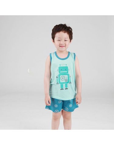 [보리보리] 1+1로봇 민소매세트/유아 아동내의 내복 여름실내복