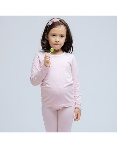 [보리보리] 국산무형광 코튼스판_솔리드핑크 유아 아동내의 내복 아기실내복