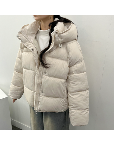 [보리보리] 모찌 하이넥 후드 패딩 점퍼 2컬러