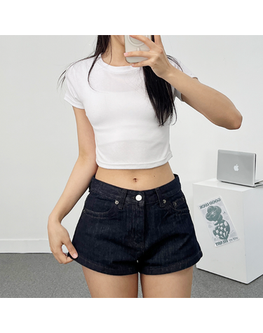 [보리보리] 리얼 먼데이 슬림 데님 숏팬츠 반바지