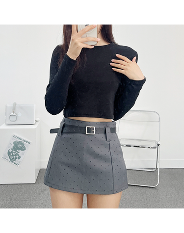 [보리보리] 블리 트임 도트 스커트 땡땡이 슬릿치바 러블리 걸리시 꾸안꾸 데이트룩