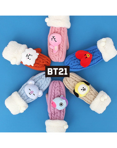 [보리보리] BT21 니트벙어리장갑