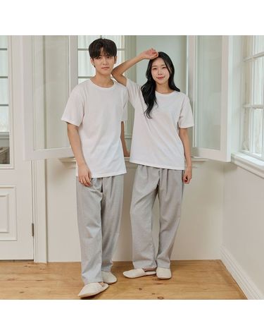 [보리보리] 찌니야 공용 트라이 기모 9부잠옷바지