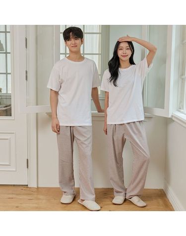 [보리보리] 찌니야 공용 로스팅 그레이 기모 9부잠옷바지