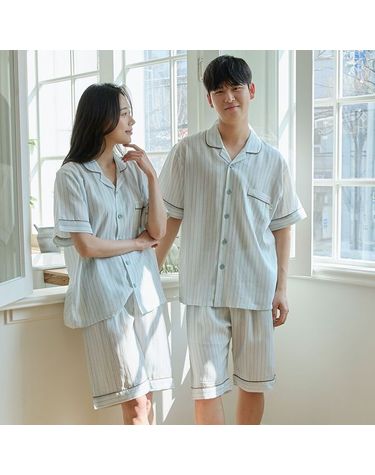 [보리보리] 찌니야 커플잠옷 핀ST 60수 텐셀 반팔상하세트