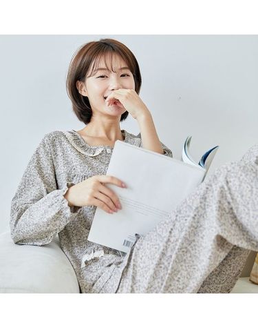 [보리보리] 찌니야 국내제작 여성잠옷 꽃마차 30수 개버딘 긴팔상하세트