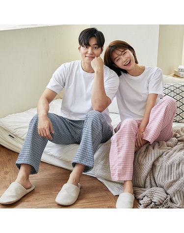 [보리보리] 찌니야 국내제작 우디체크 16수기모 9부잠옷바지