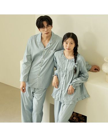 [보리보리] 보리 긴팔 모달 면 커플 빅사이즈 잠옷 세트 택1