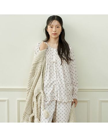 [보리보리] 블루리본 여성 긴팔 모달 면 잠옷 세트