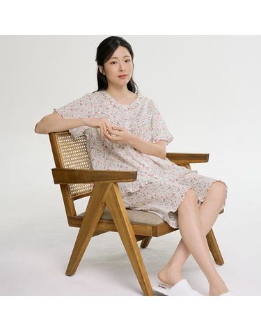 [보리보리] 코스모 여성 반팔 순면 잠옷 세트
