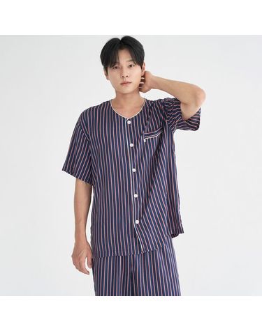[보리보리] 오렌지ST 남성 반팔 레이온 잠옷 세트
