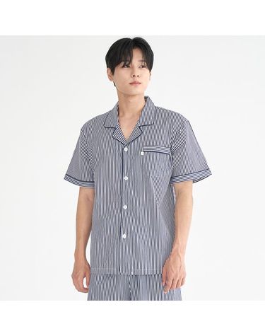 [보리보리] 블럭ST 남성 반팔 순면 잠옷 세트