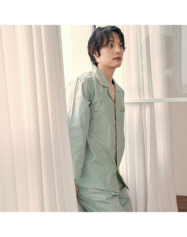 [보리보리] 클래식민트 남성 긴팔 순면 잠옷 세트