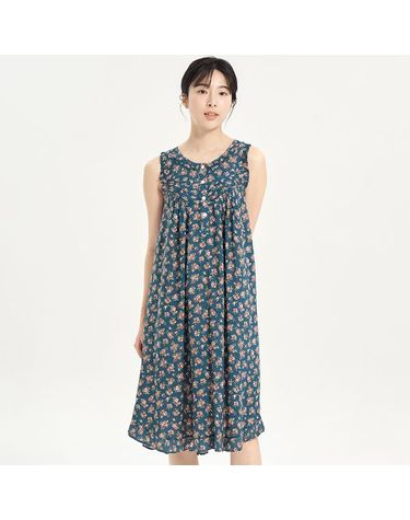 [보리보리] 그린플라워 여성 나시 레이온 잠옷 원피스