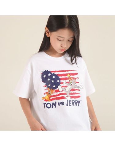 [보리보리] 키즈~주니어 톰과제리 캐릭터 순면 오버핏 반팔티 WBTJOT2012F