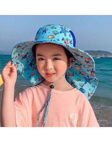 [보리보리] 재한 아동용 어부 UV 차양모 썬캡