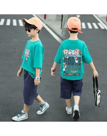 [보리보리] 재한 어린이 반팔티 상하복세트