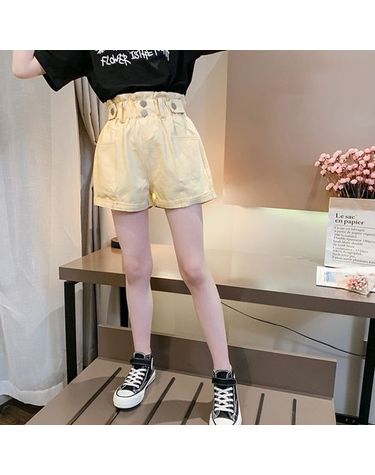 [보리보리] 재한 초등학생 데님 컬러 반바지