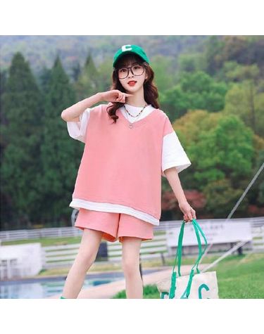 [보리보리] 재한 초등학생 캐주얼 반팔 세트
