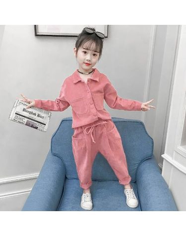 [보리보리] 재한 아동 캐주얼 단추식 점퍼 상하복세트