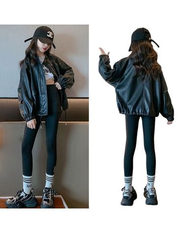 [보리보리]  키즈 아동 주니어 간지폭발 집업 레더 자켓