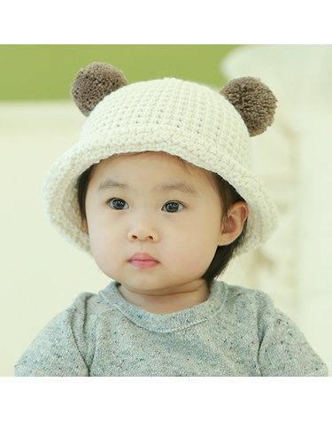 [보리보리]  유아 아동 양방울 니트 챙모자